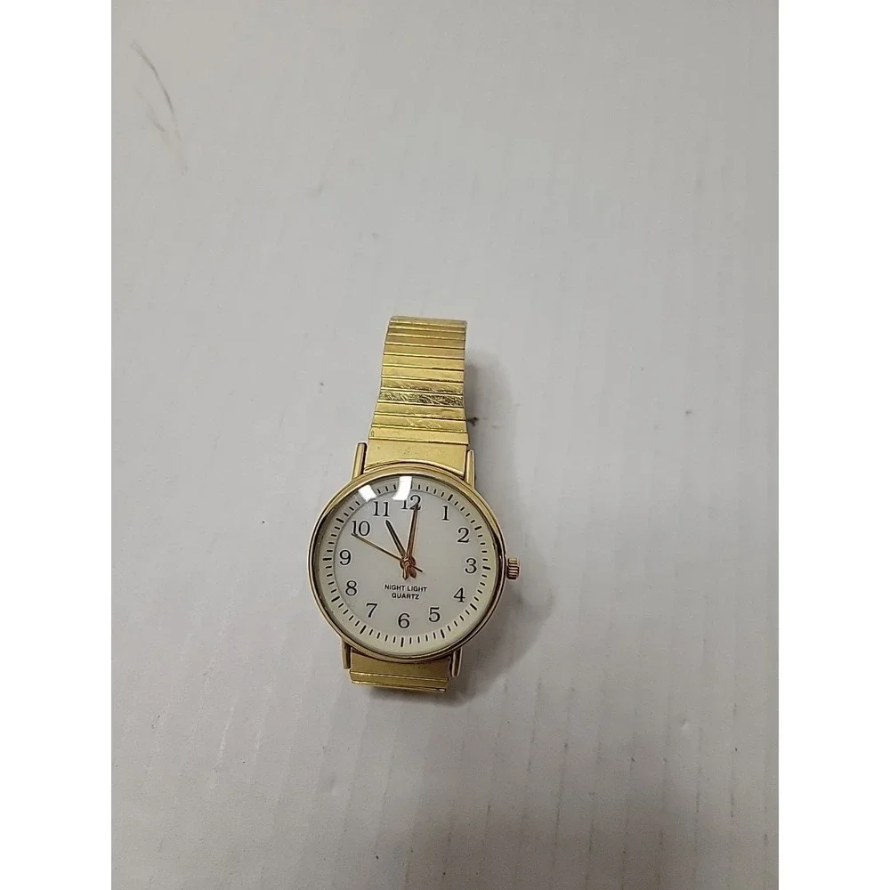 Vintage Men's Watch Gold tone Stainless Steel Back